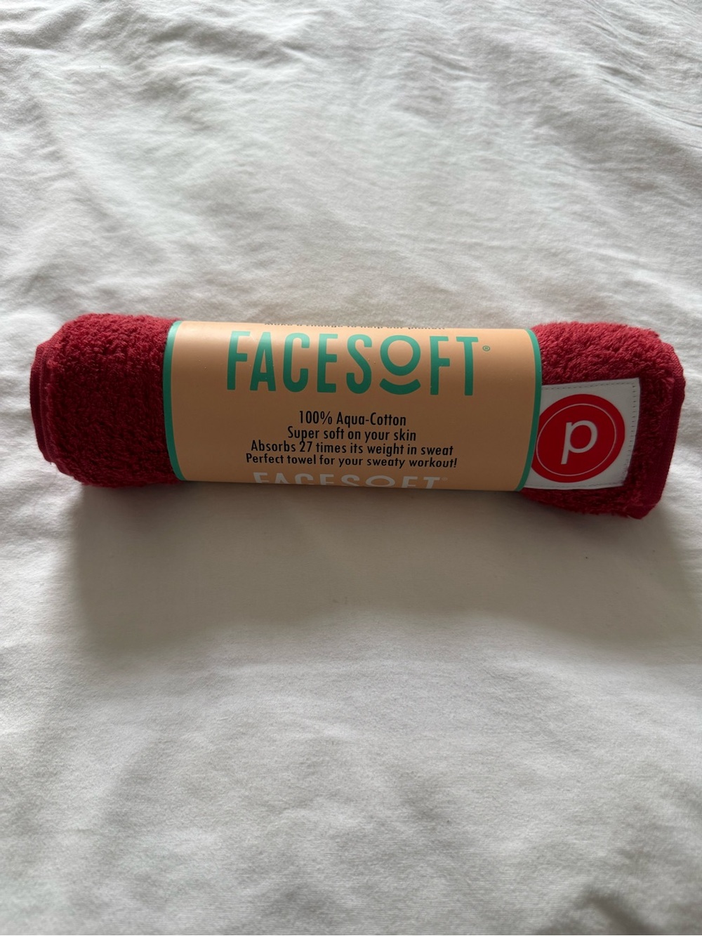 Pure Barre FACESOFT Eco-Friendly Red Sweat Towel